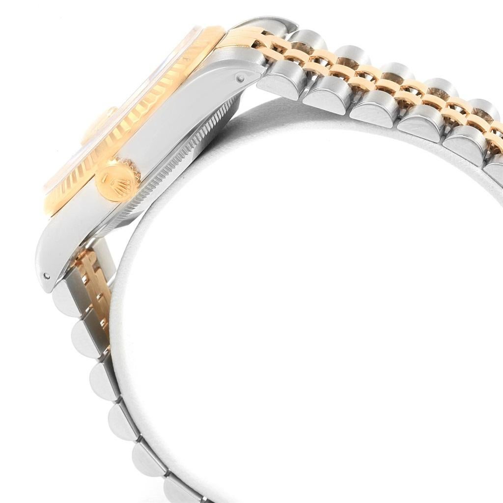 Rolex Datejust Steel 18 Karat Yellow Gold Diamond Men's Watch 16233 Box 6