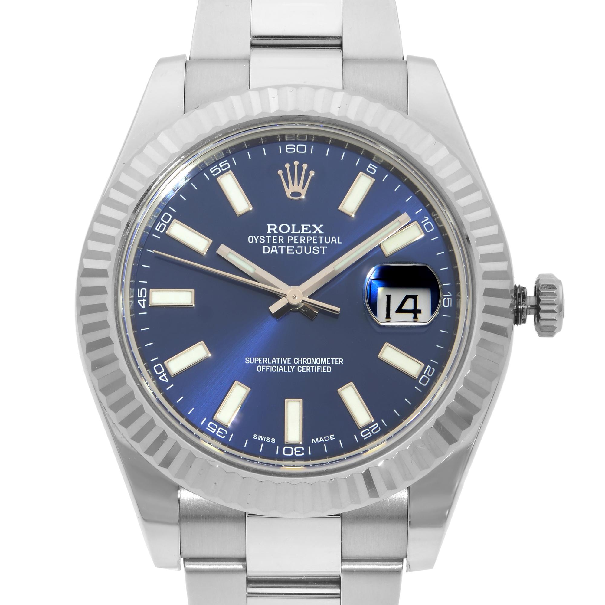 Original Box and Papers are not included comes with a seller presentation box and authenticity card. Covered by a one-year seller warranty
Details:
Brand Rolex
Department Men
Model Number 116334
Model Rolex Datejust 116334
Style Luxury
Band Color