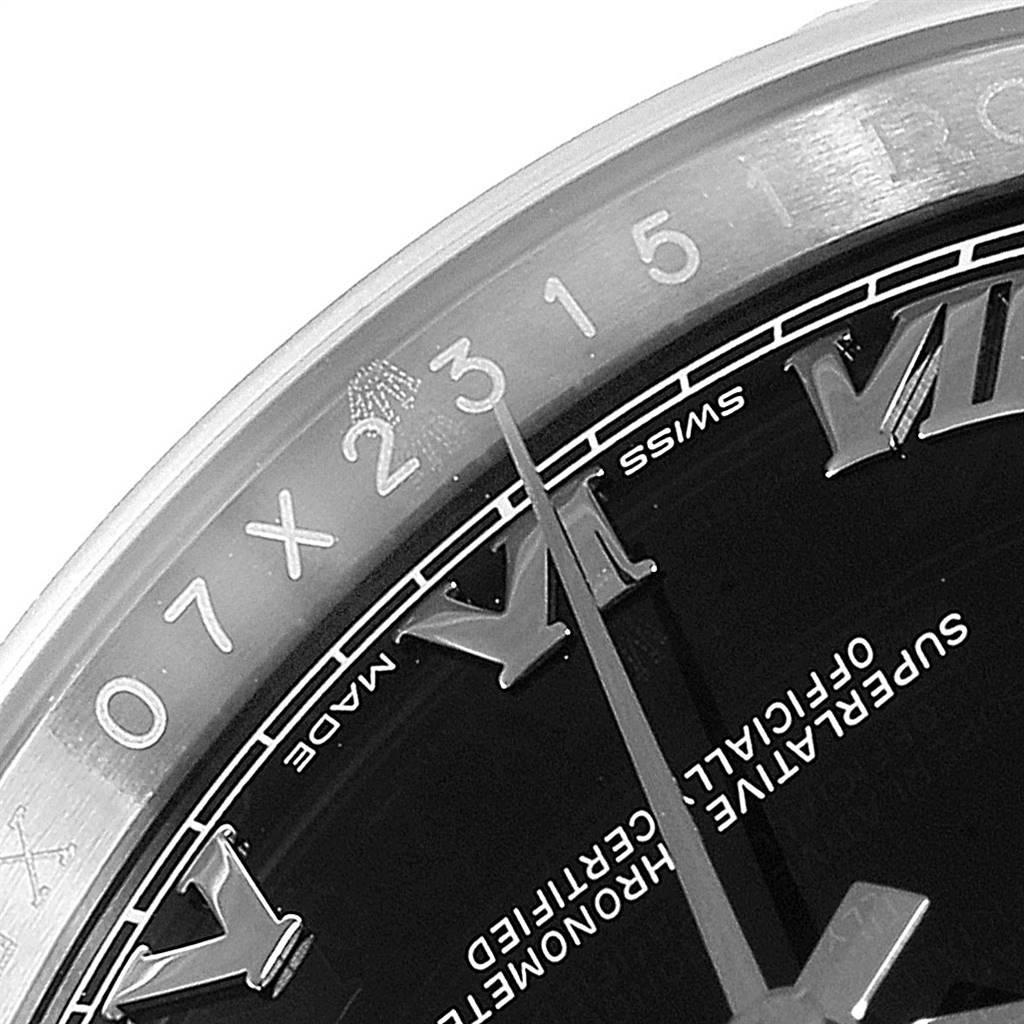 Rolex Datejust Steel 18 Karat White Gold Black Dial Men's Watch 116234 For Sale 3