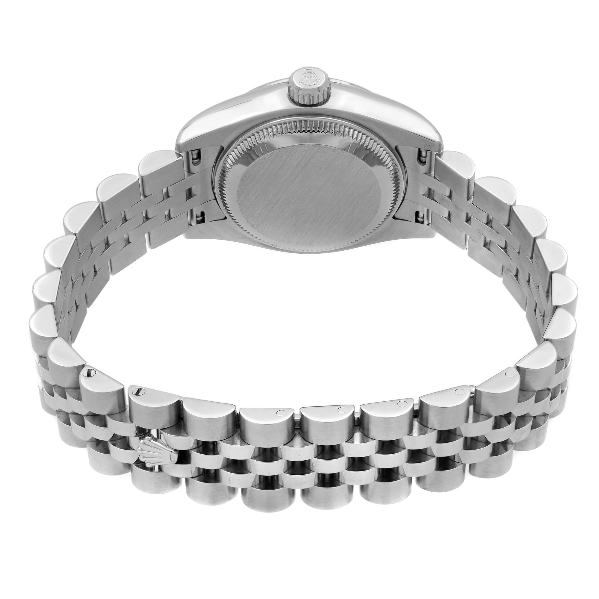 Rolex Datejust Steel 18K White Gold White Roman Automatic Ladies Watch 179174 2