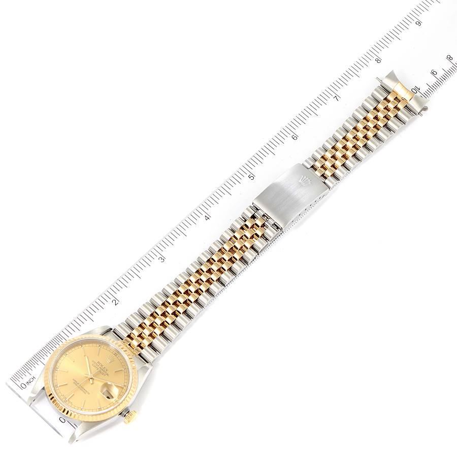Rolex Datejust Steel 18K Yellow Gold Champagne Dial Mens Watch 16233 For Sale 6