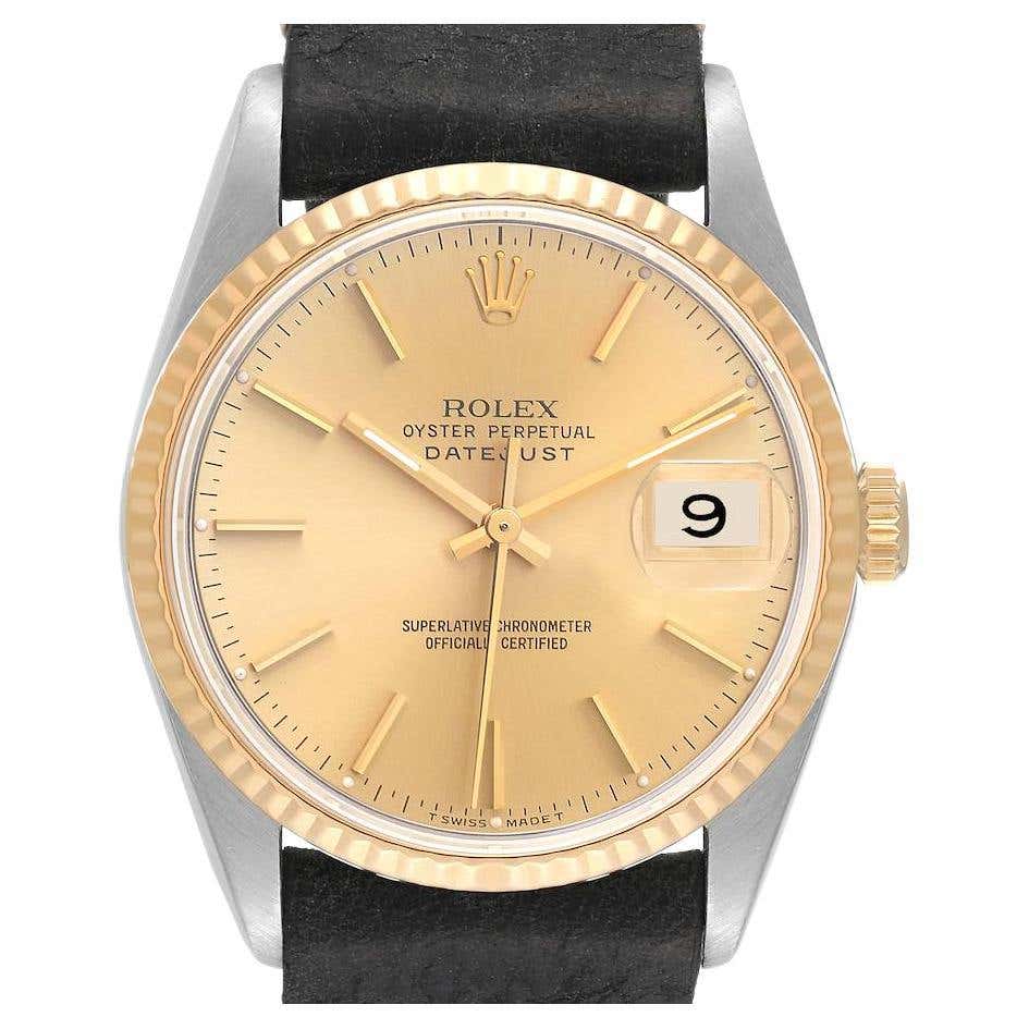 Rolex Datejust 16233 Steel 18K Gold Custom Bezel and Dial Automatic Men ...