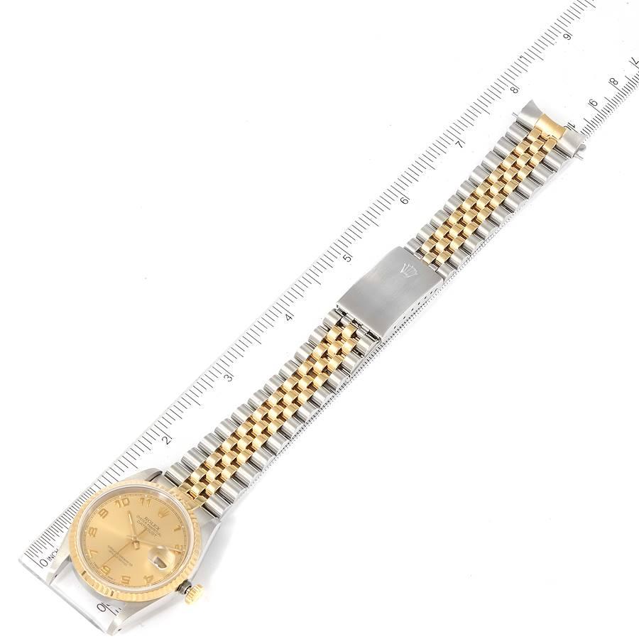Rolex Datejust Steel 18K Yellow Gold Champagne Dial Watch 16233 Box Papers For Sale 5