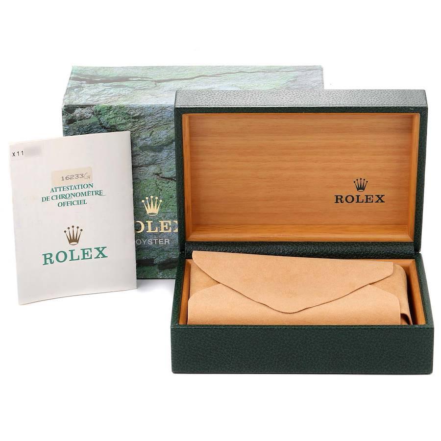 Rolex Datejust Steel 18 Karat Gold Diamond Dial Men's Watch 16233 Box Papers 9