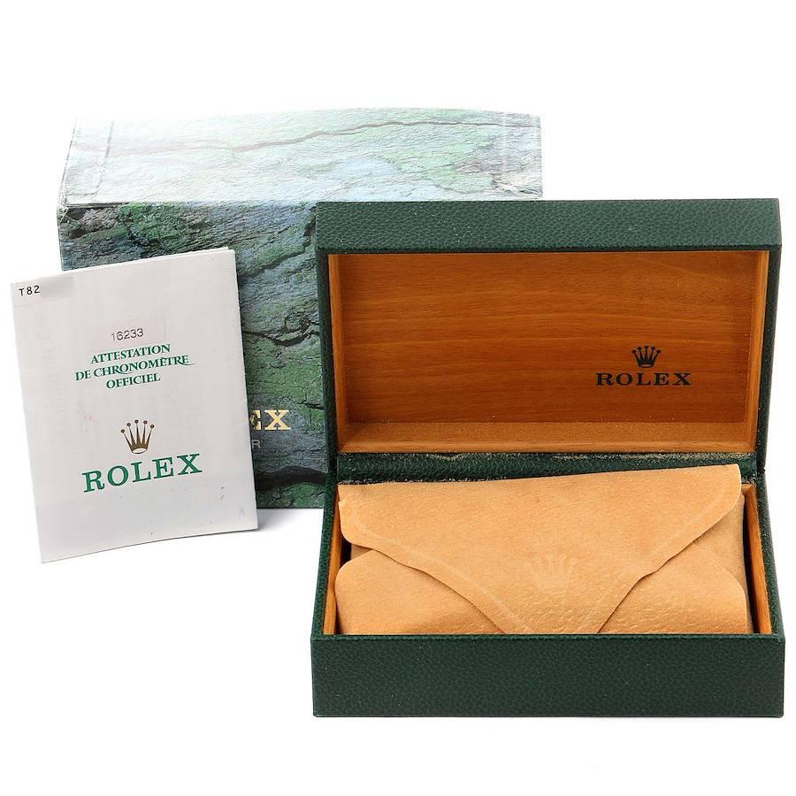 Rolex Datejust Steel 18 Karat Gold Diamond Dial Men’s Watch 16233 Box Papers For Sale 8