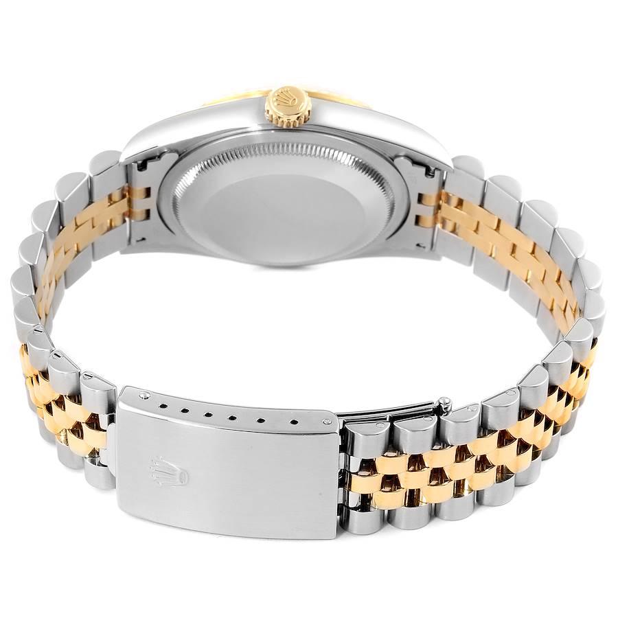 Rolex Datejust Steel 18 Karat Yellow Gold Diamond Dial Men's Watch 16233 For Sale 6
