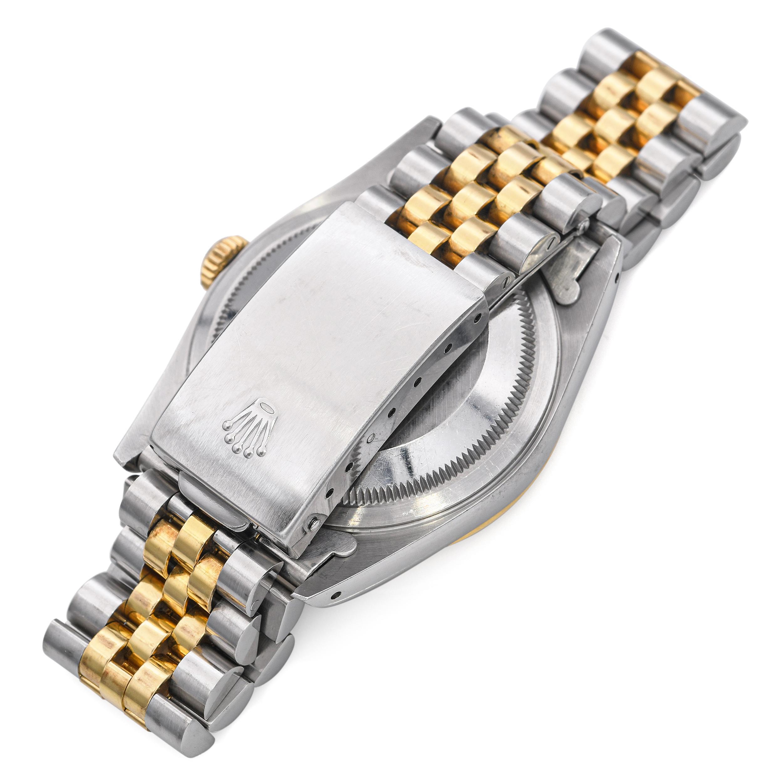 Femenino o masculino Reloj de caballero Rolex Datejust de acero y oro amarillo de 18 quilates Ref 16233 en venta