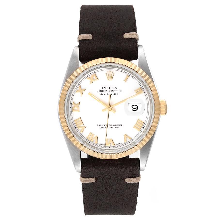 Rolex 16233 leather strap hot sale