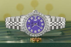 Rolex Datejust Steel Jubilee Watch 2 Carat Diamond Bezel / Pastel Purple Dial