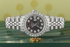 Rolex Datejust Steel Jubilee Watch 2 Carat Diamond Bezel / Rhodium Grey Dial