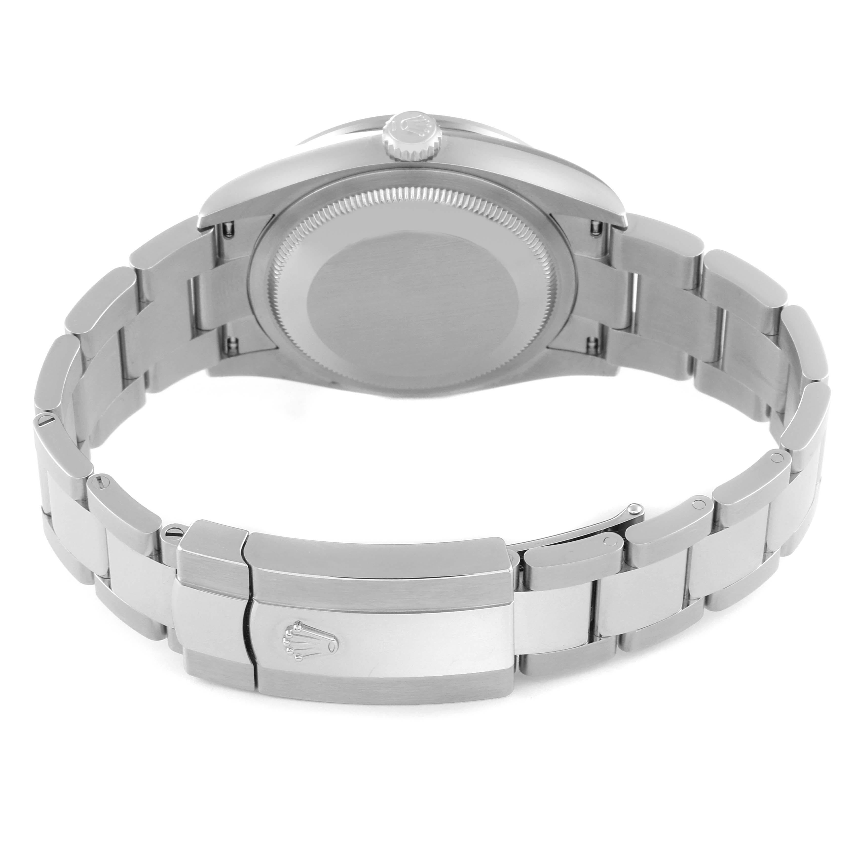 Rolex Datejust Steel Blue Fluted Dial Diamond Mens Watch 126284 Unworn For Sale 3