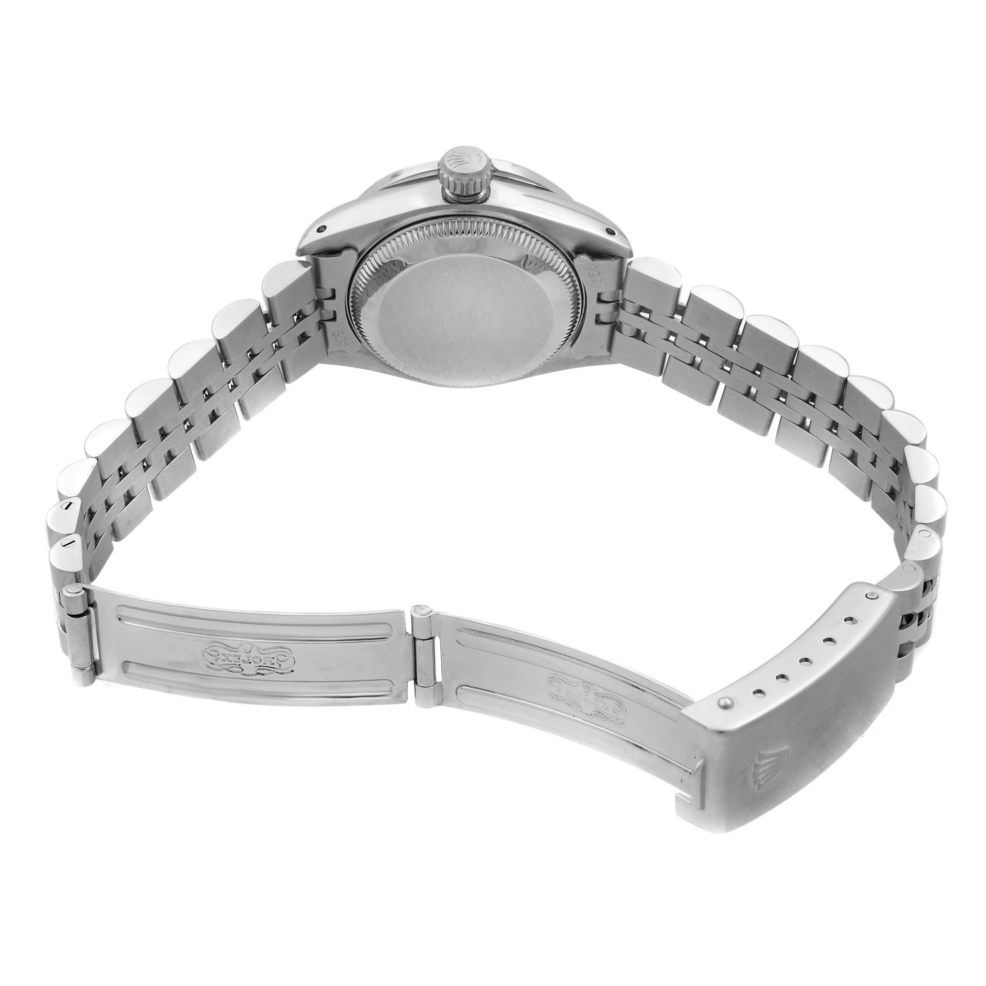Rolex Datejust Steel Custom Diamond Pink MOP Dial Ladies Automatic Watch 69174 1