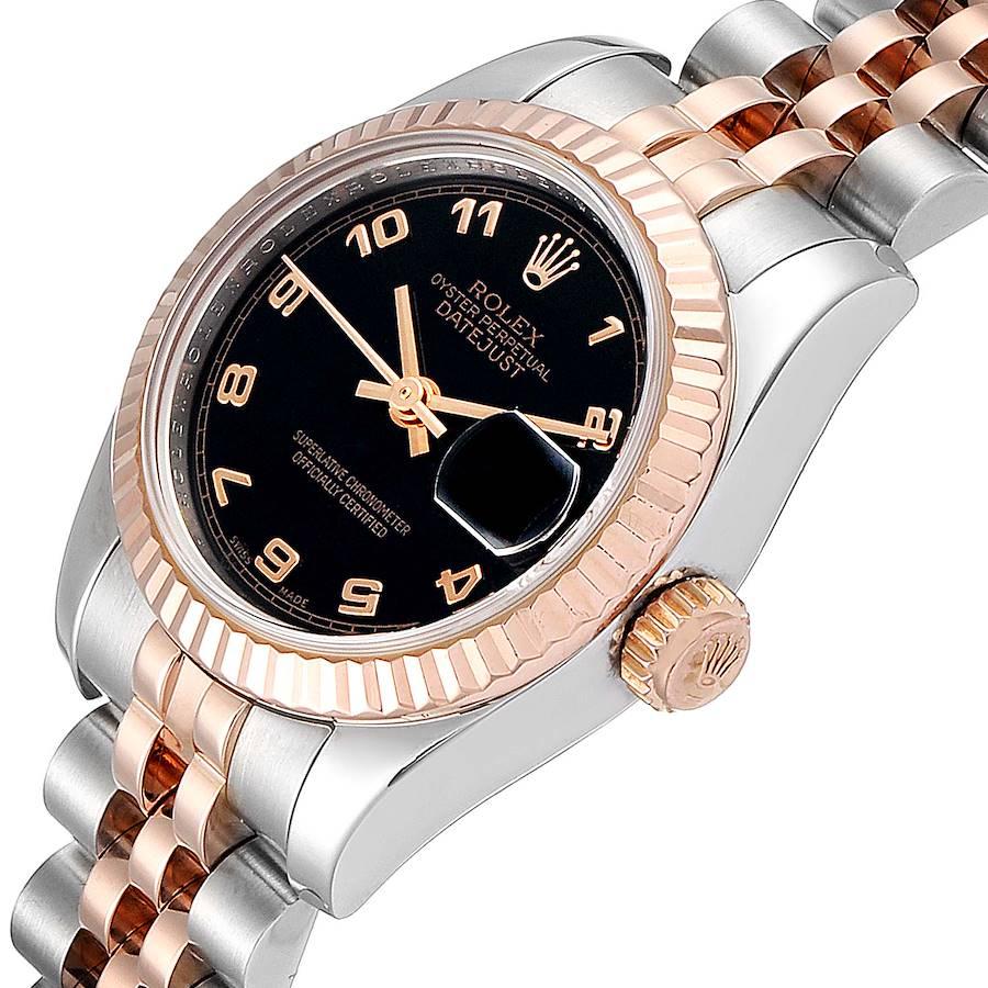 Rolex Datejust Steel Everose Gold Arabic Numerals Ladies Watch 179171 For Sale 1