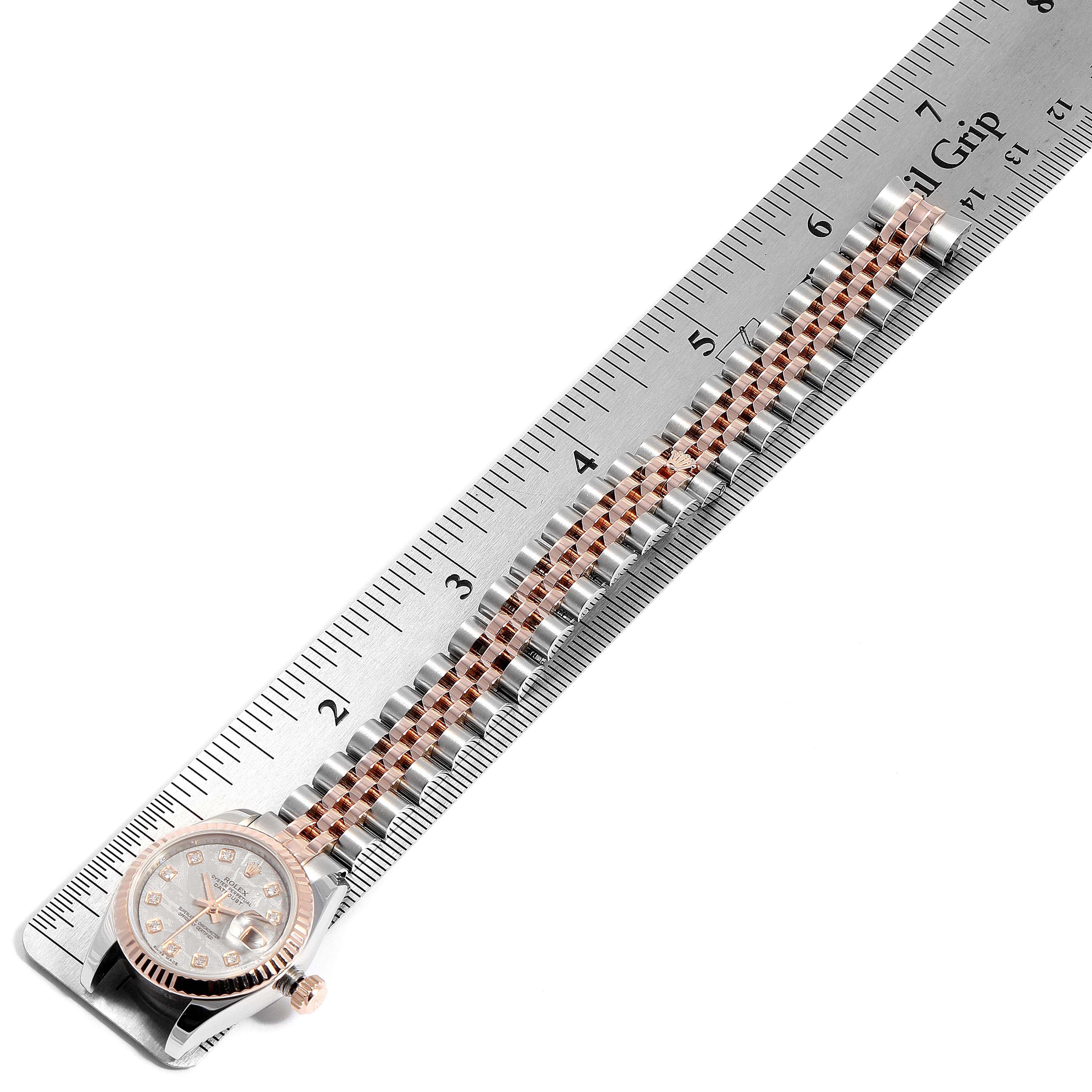 Rolex Datejust Steel EveRose Gold Meteorite Diamond Ladies Watch 179171 For Sale 3