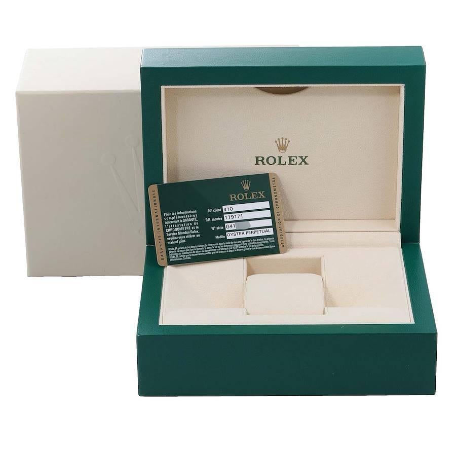 Rolex Datejust Steel EveRose Gold Meteorite Diamond Watch 179171 Box Card 5