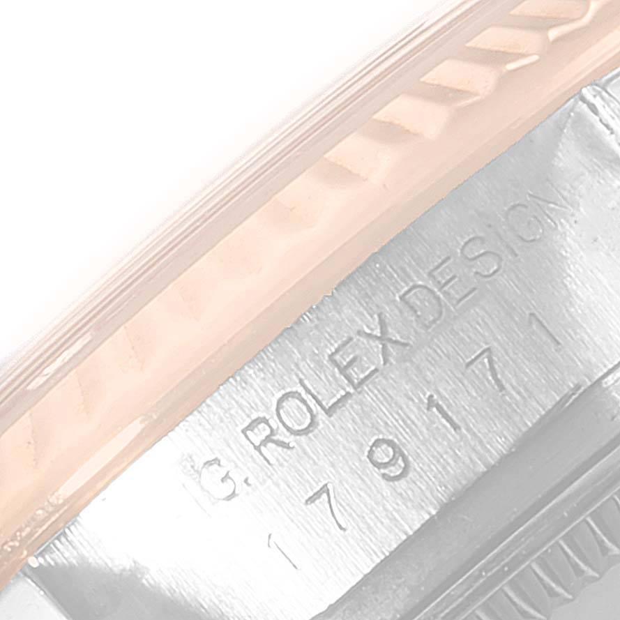 Rolex Datejust Steel EveRose Gold Meteorite Diamond Watch 179171 Box Card In Good Condition In Atlanta, GA