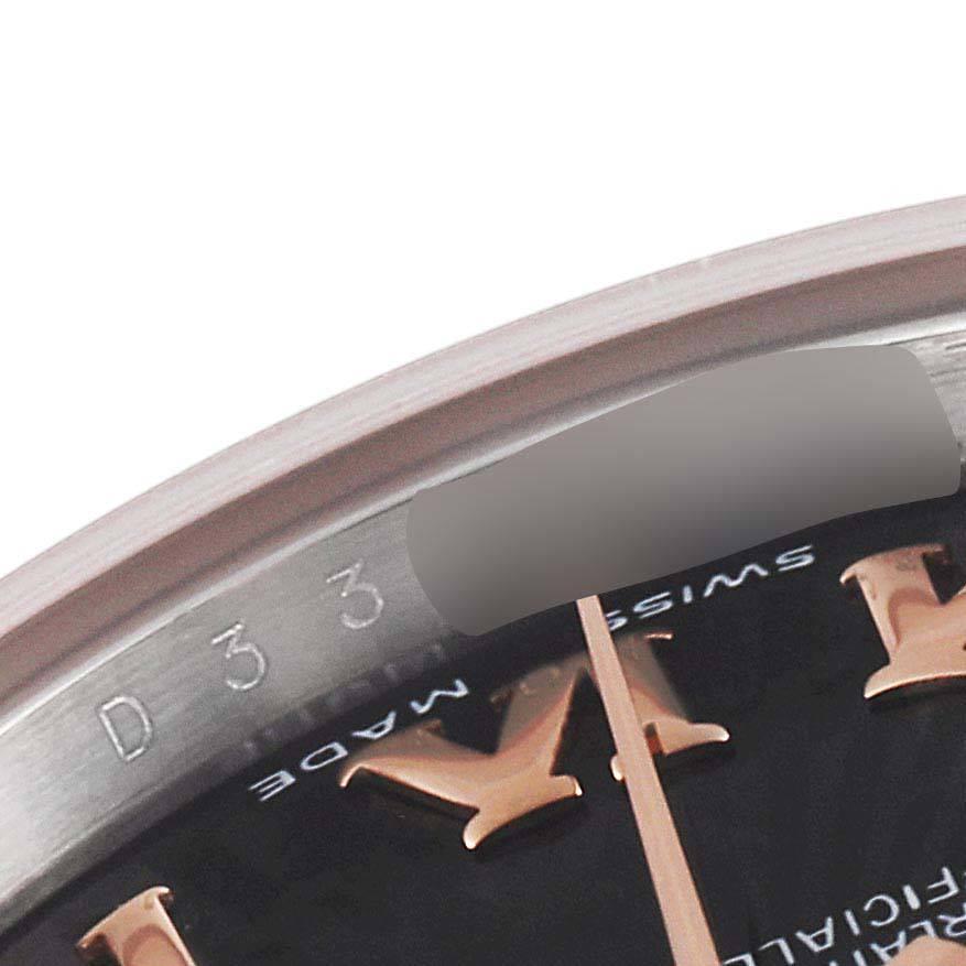 Rolex Datejust Steel Everose Gold Roman Numerals Ladies Watch 179171 For Sale 2
