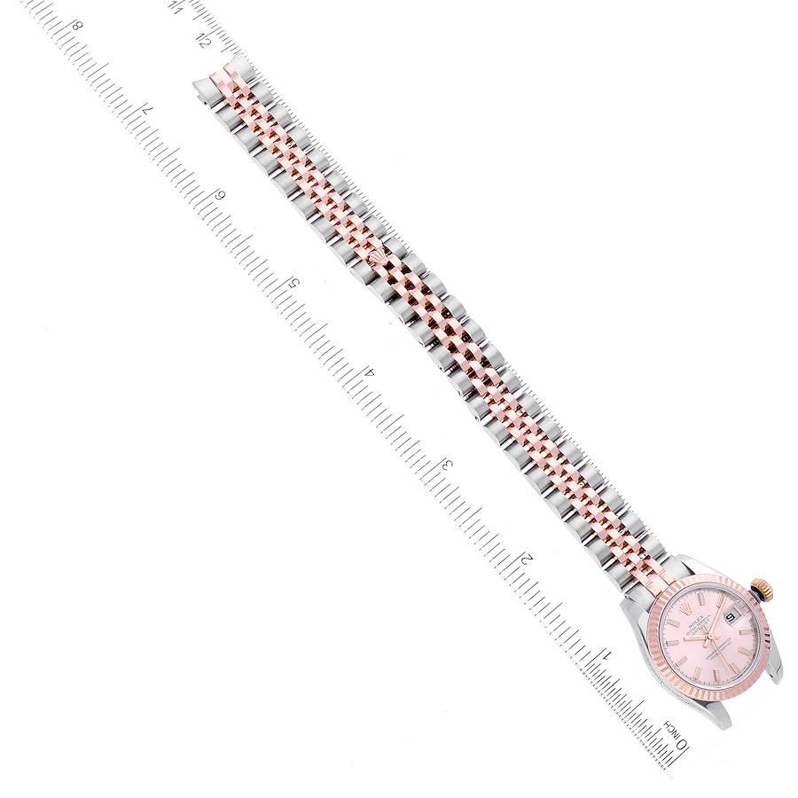 Rolex Datejust Stahl Everose Gold Rose Zifferblatt Damenuhr 179171 Box Papiere im Angebot 7