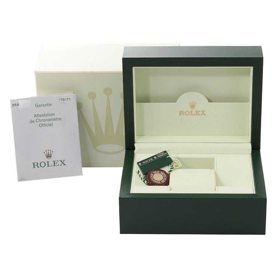 Rolex Datejust Stahl Everose Gold Rose Zifferblatt Damenuhr 179171 Box Papiere im Angebot 9