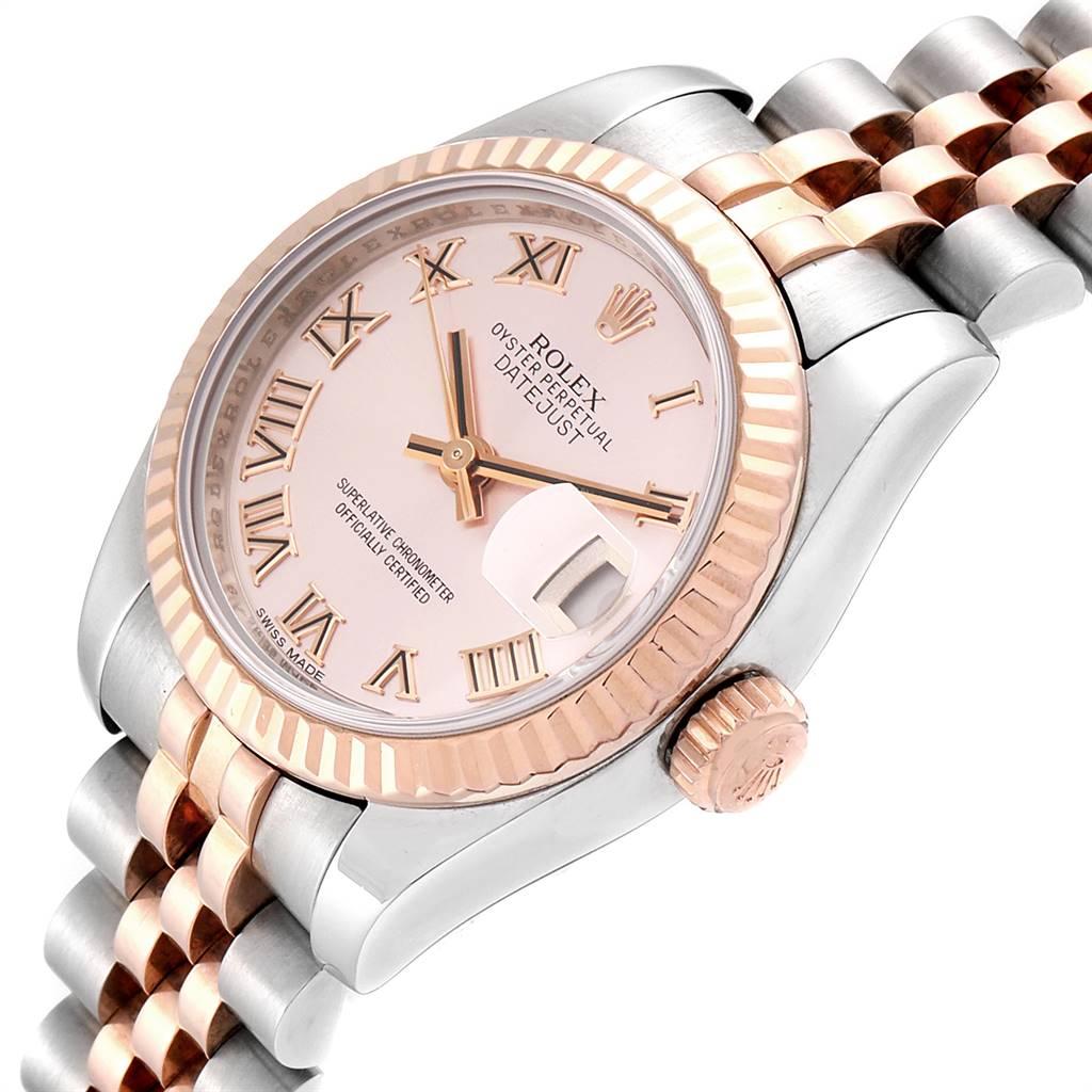 Rolex Datejust Steel Everose Gold Rose Dial Ladies Watch 179171 Box Papers For Sale 1