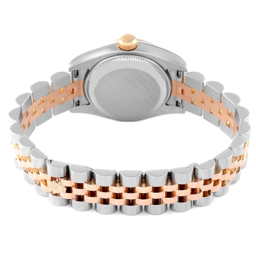 Rolex Datejust Stahl Everose Gold Rose Zifferblatt Damenuhr 179171 Box Papiere im Angebot 6