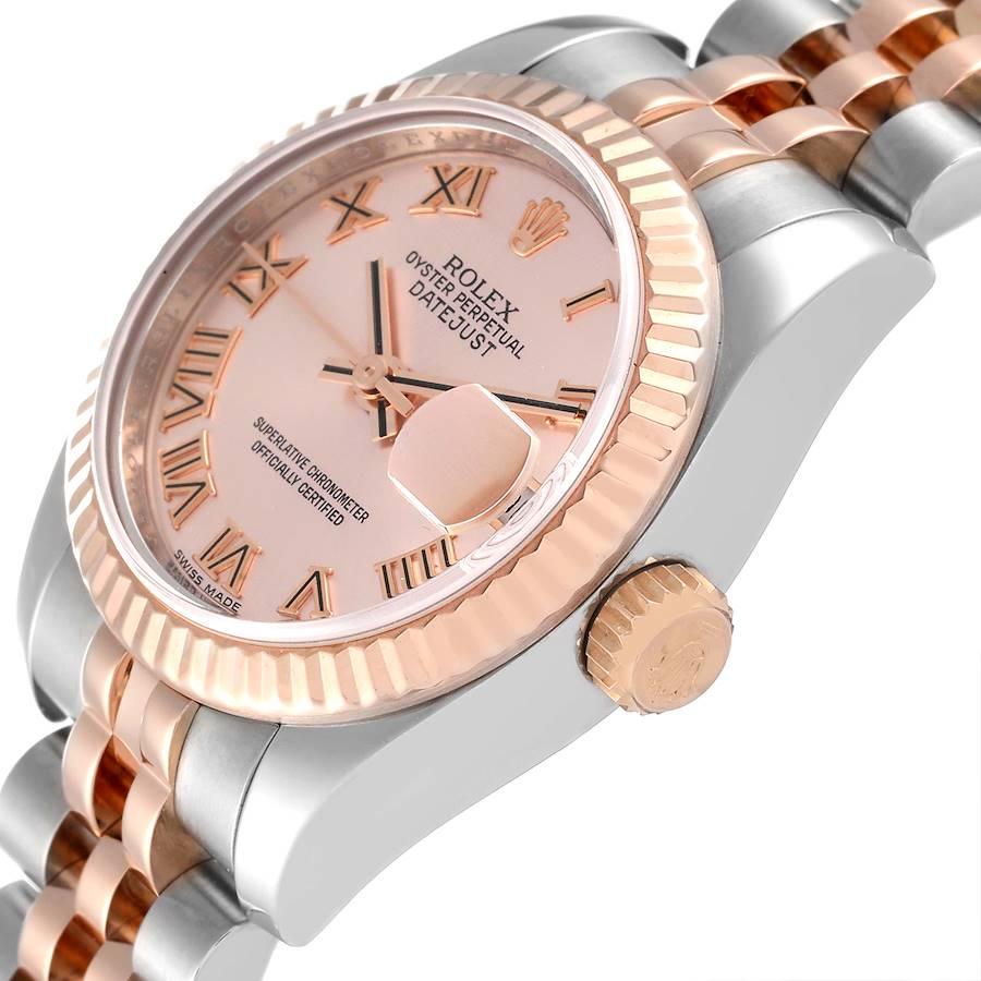 Rolex Datejust Steel Everose Gold Rose Dial Ladies Watch 179171 In Good Condition In Atlanta, GA