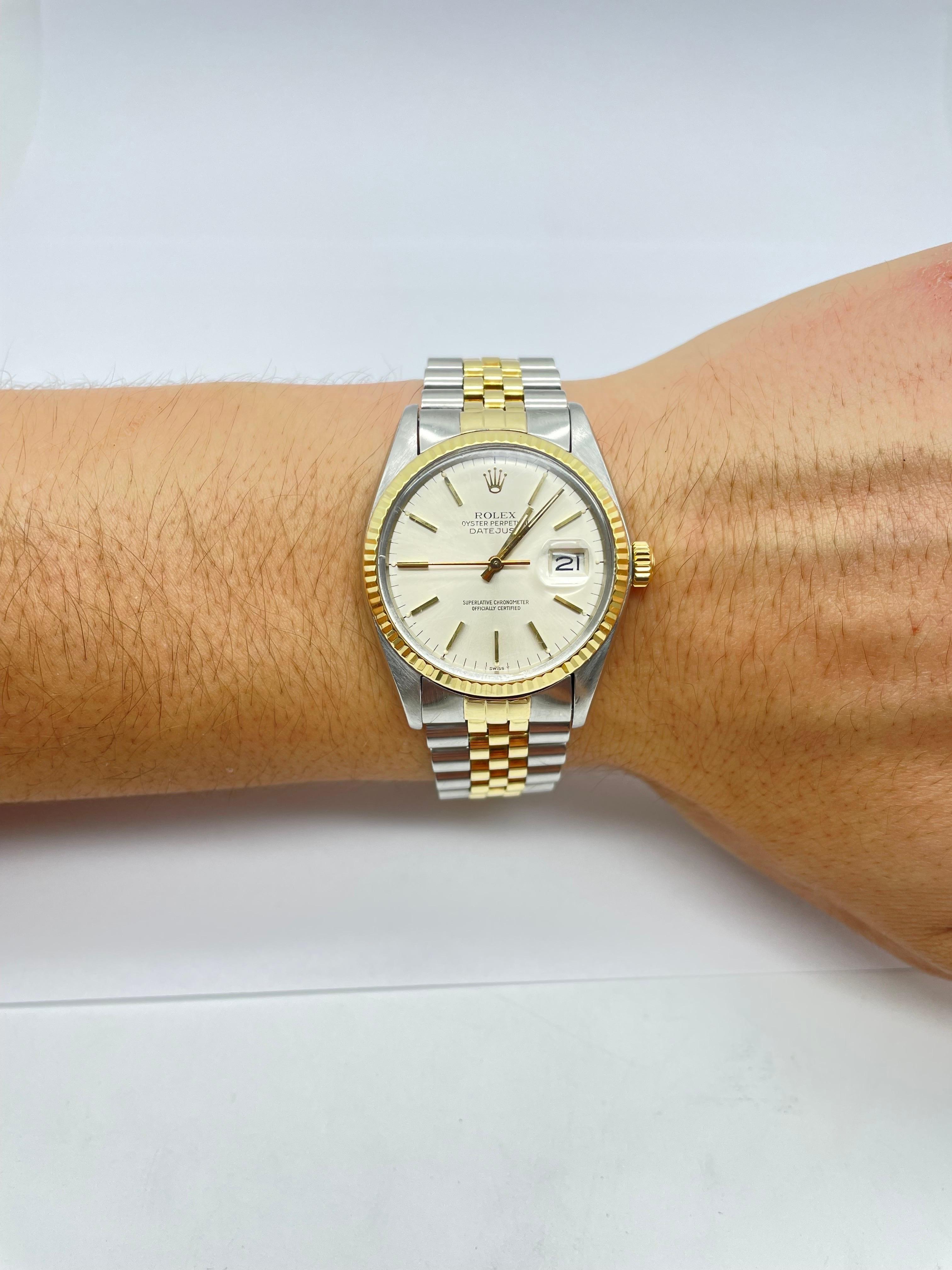 Rolex Datejust Steel-Gold 36mm  For Sale 9