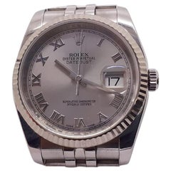Rolex Datejust Steel Gold Bezel Automatic Silver Watch 116234 G Series 2010