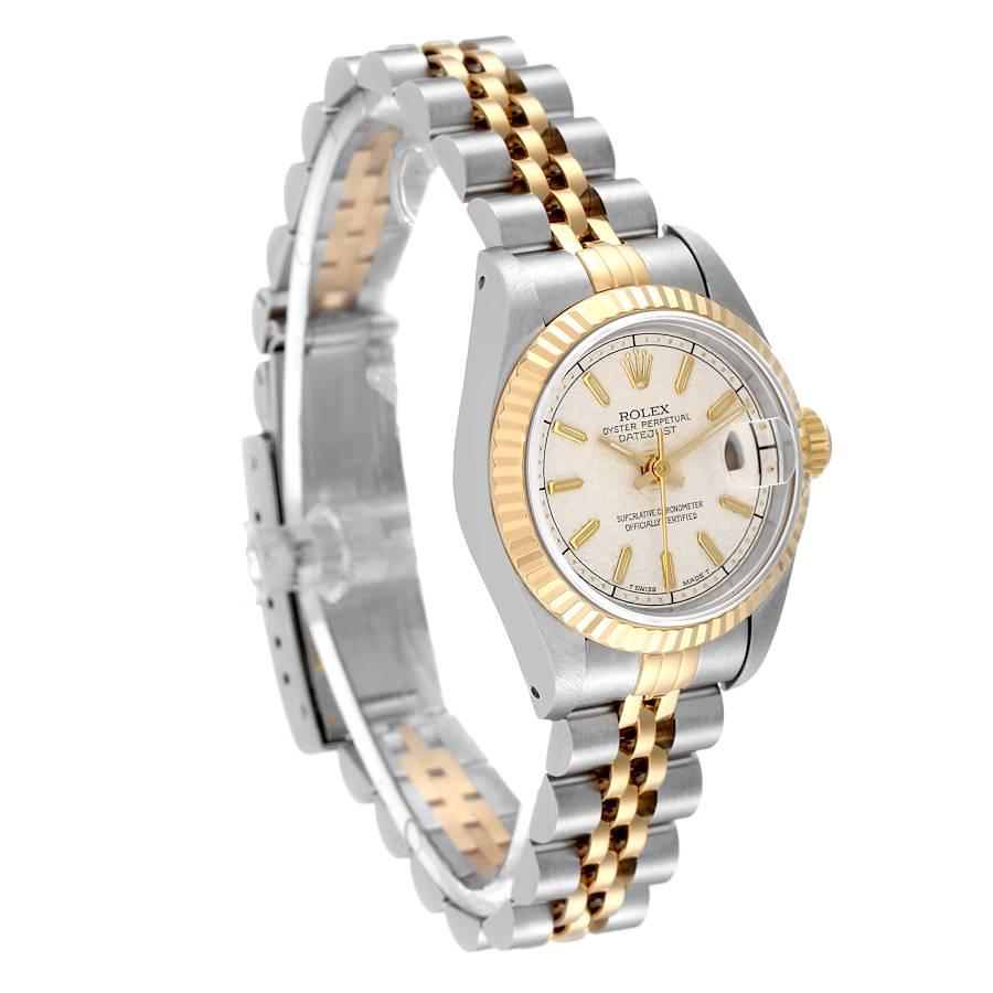 Rolex Datejust Steel Gold Silver Anniversary Dial Ladies Watch 69173