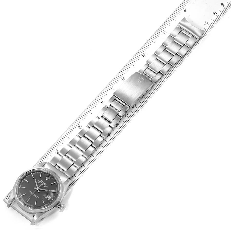 Rolex Datejust Steel Grey Dial Vintage Mens Watch 1600 For Sale 6