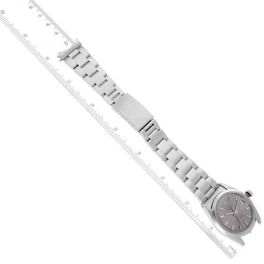 Rolex Datejust Steel Grey Dial Vintage Mens Watch 1600 3