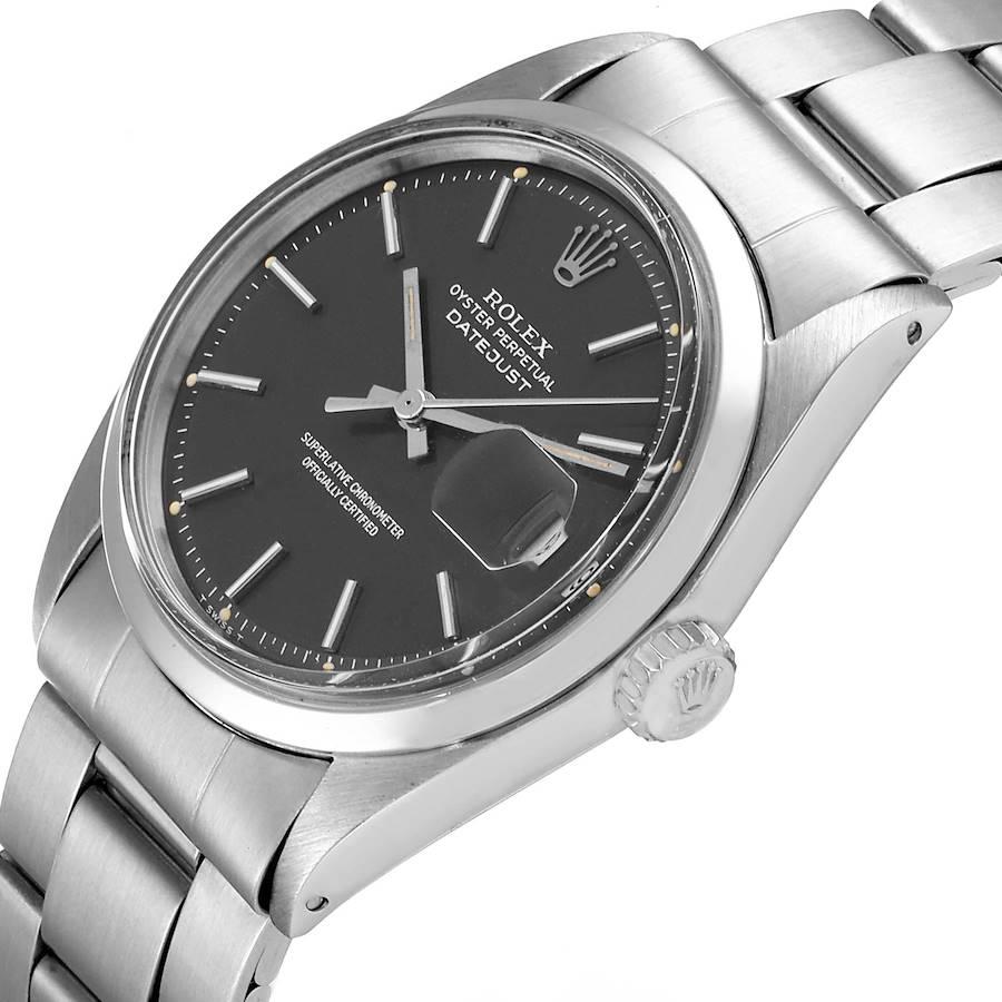 Rolex Datejust Steel Grey Dial Vintage Mens Watch 1600 For Sale 1