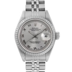 Rolex Datejust Steel Jubilee Silver Roman Dial Automatic Ladies Watch 69174