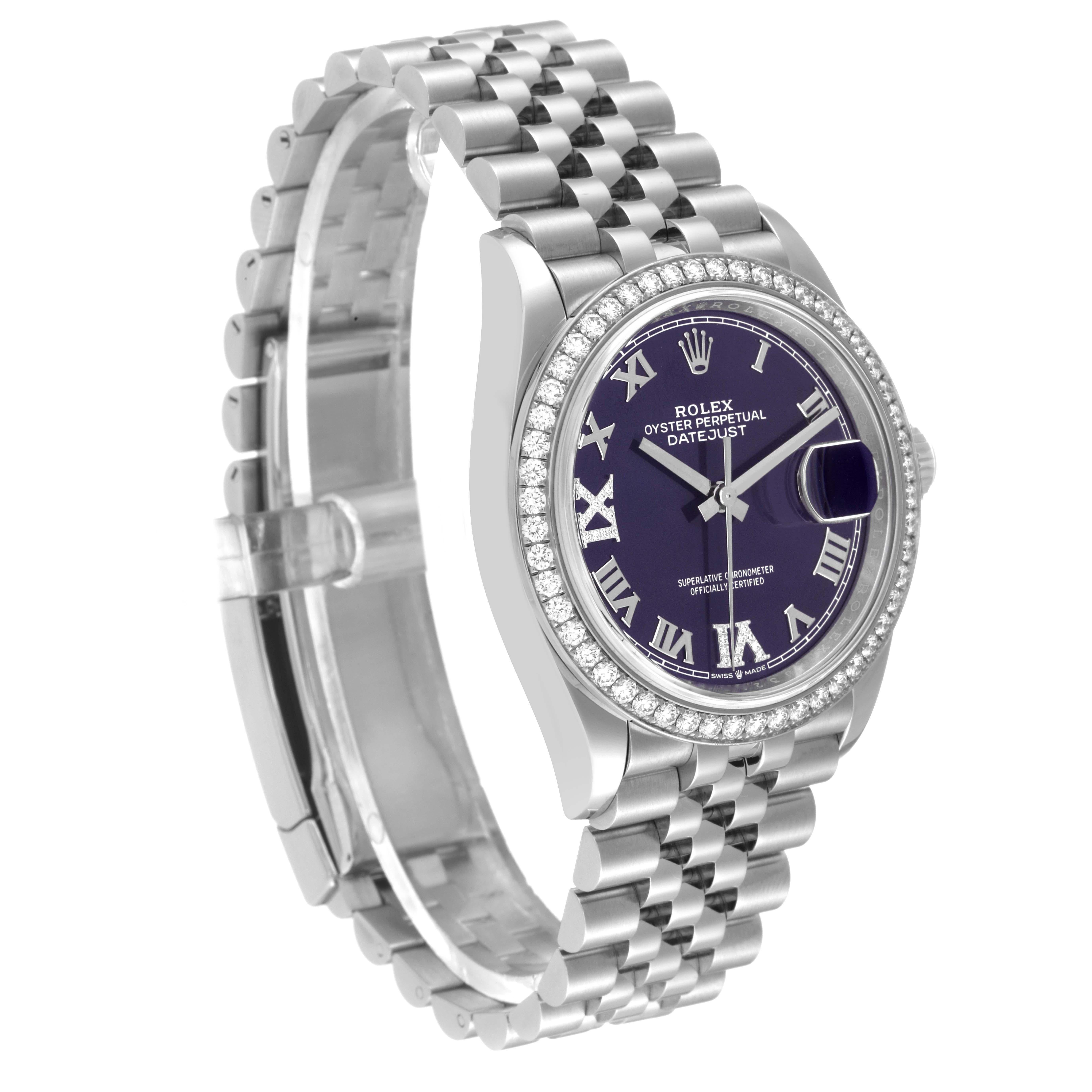 men's watch with purple face