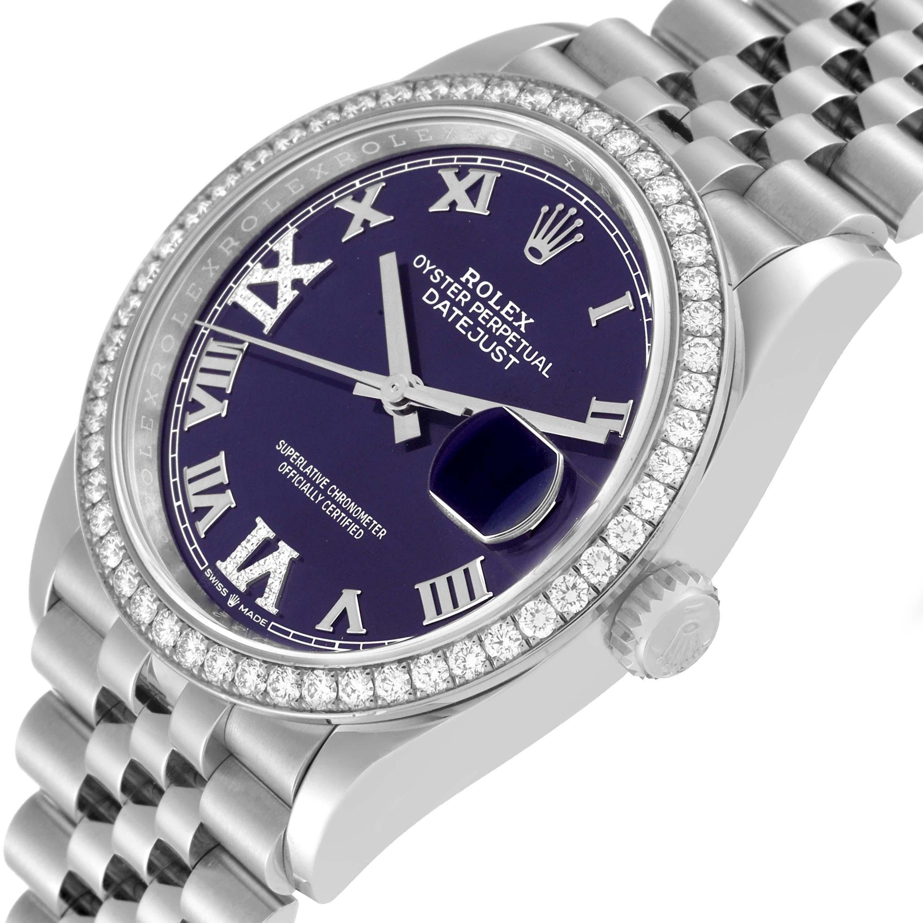 rolex datejust purple diamond