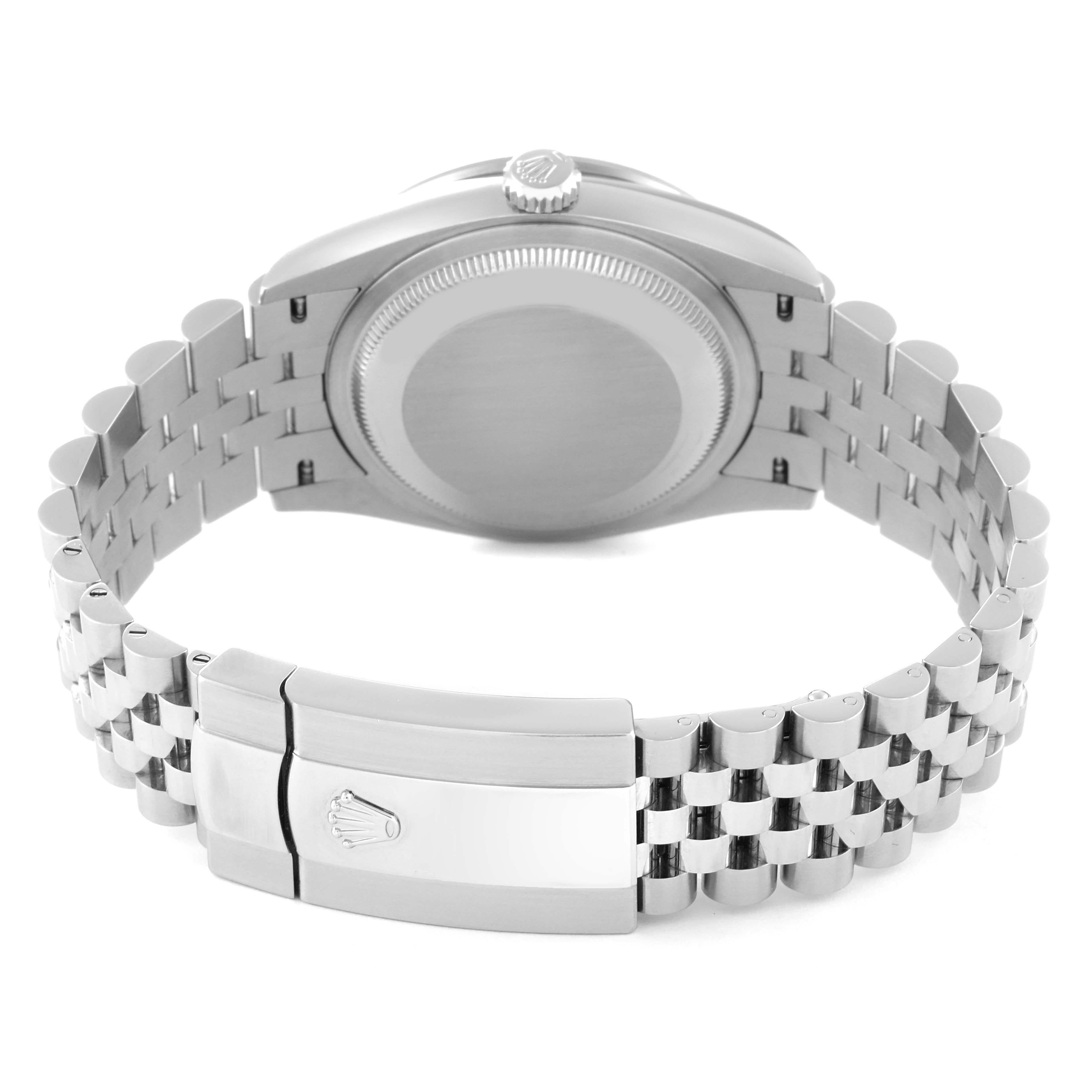 Rolex Datejust Steel Purple Diamond Dial Bezel Mens Watch 126284 For Sale 2