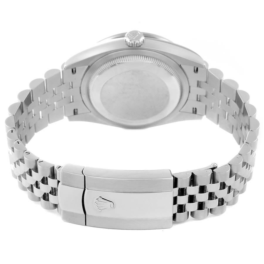 Rolex Datejust Steel Purple Diamond Dial Bezel Mens Watch 126284 Unworn 3