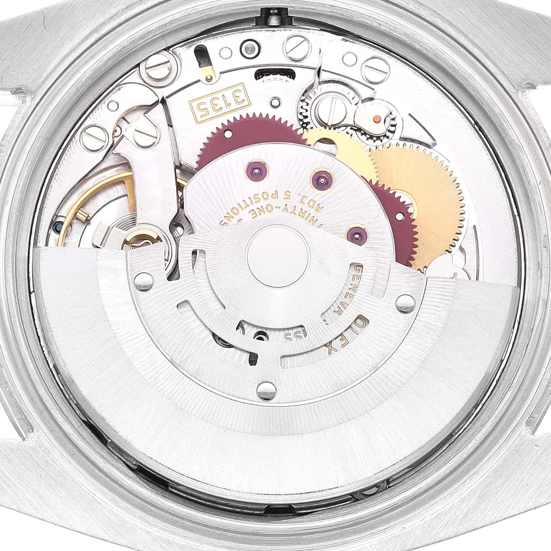 Rolex Datejust Steel Rose Gold Black Diamond Dial Mens Watch 116231 4