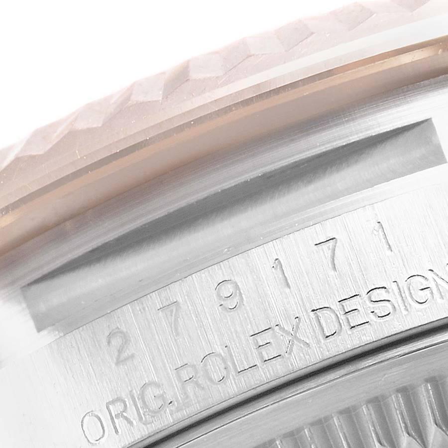 Rolex Datejust Steel Rose Gold Chocolate Diamond Watch 279171 Box Card For Sale 1