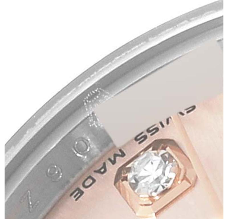 Rolex Datejust Steel Rose Gold Diamond Dial Ladies Watch 179171 1