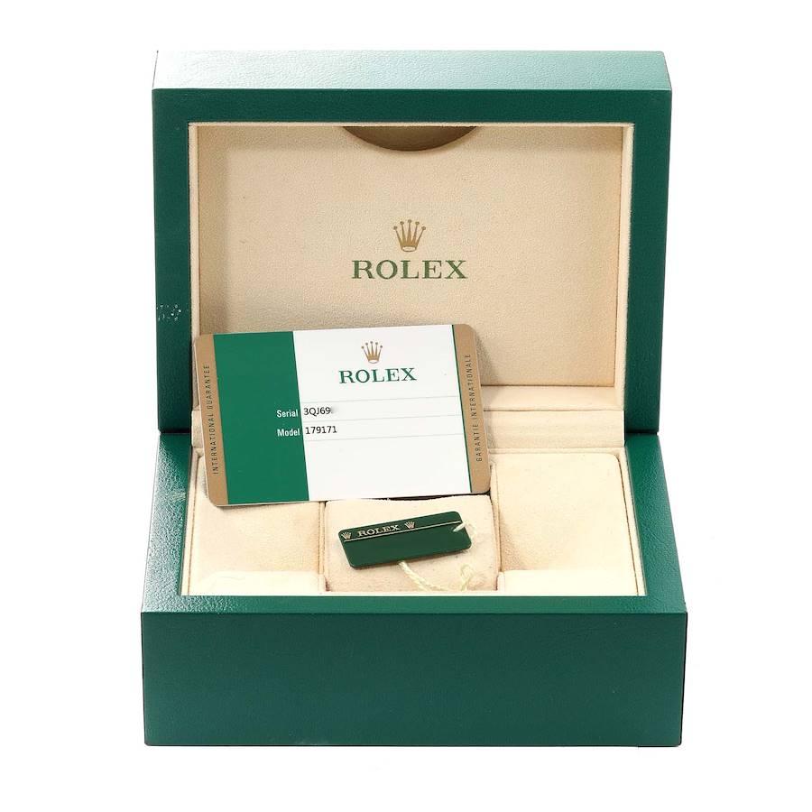 Rolex Datejust Steel Rose Gold Diamond Ladies Watch 179171 Box Card For Sale 5