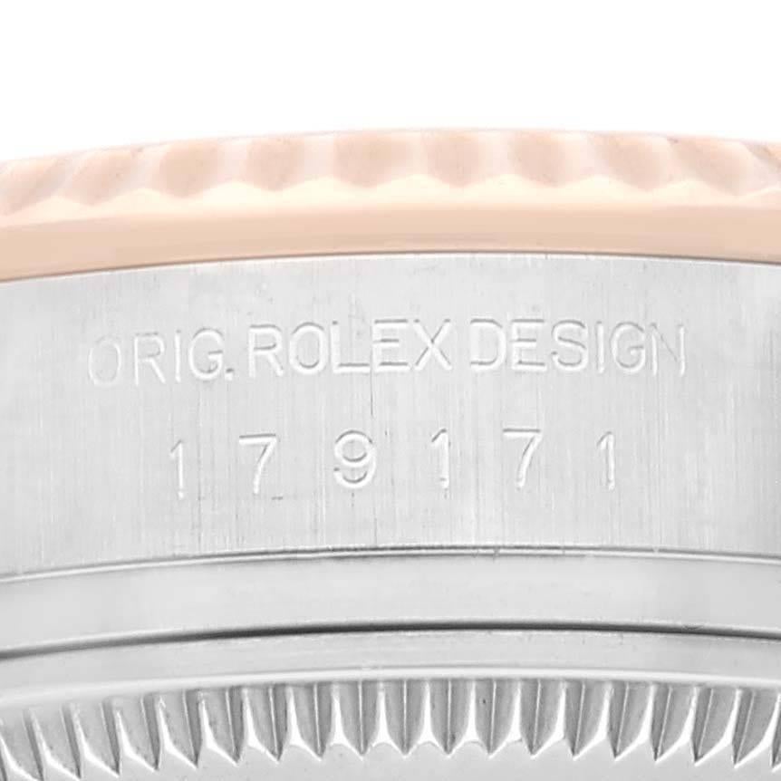 Rolex Datejust Damenuhr 179171 Box Card aus Stahl und Roségold mit Diamanten im Angebot 4