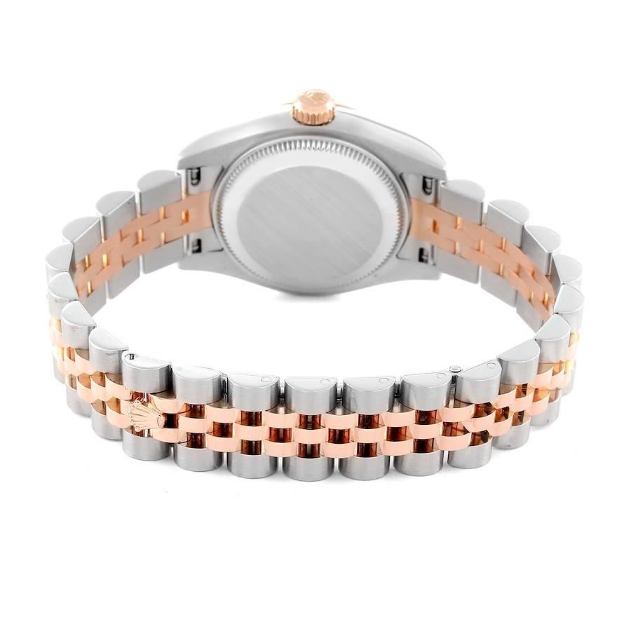 Rolex Datejust Damenuhr 179171 Box Card aus Stahl und Roségold mit Diamanten im Angebot 6