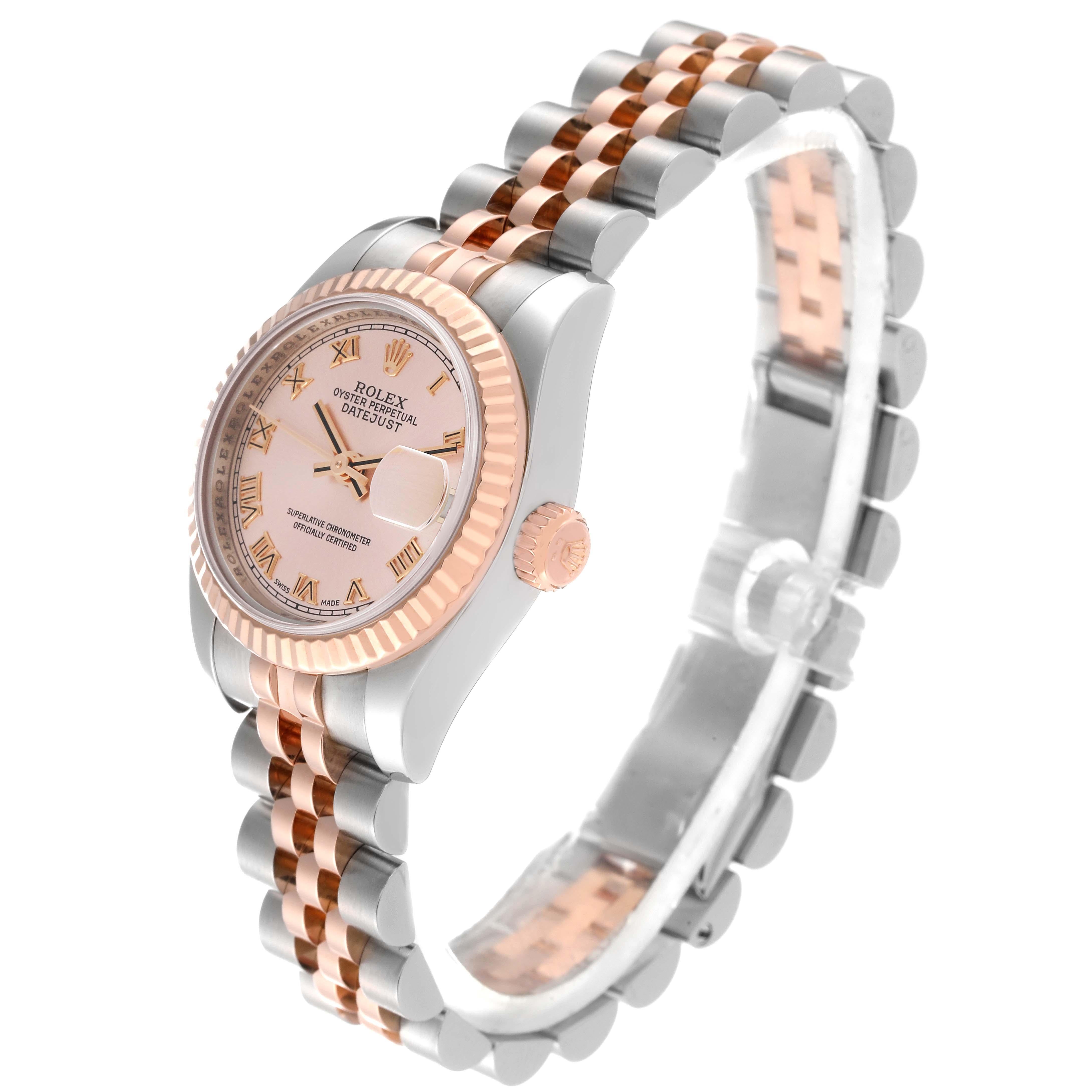 Rolex Datejust Steel Rose Gold Ladies Watch 179171 Box Papers For Sale 1