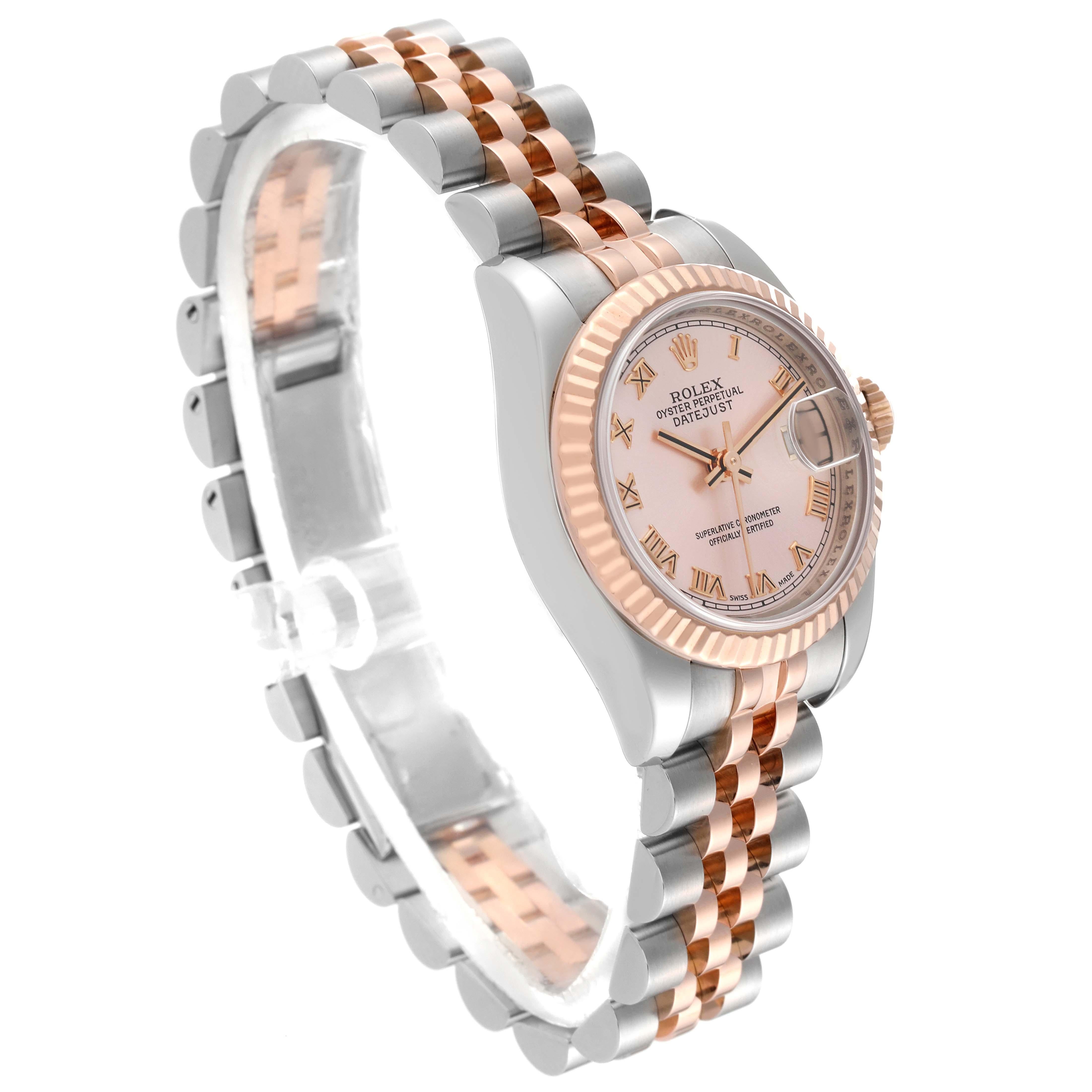 Rolex Datejust Steel Rose Gold Ladies Watch 179171 Box Papers For Sale 2