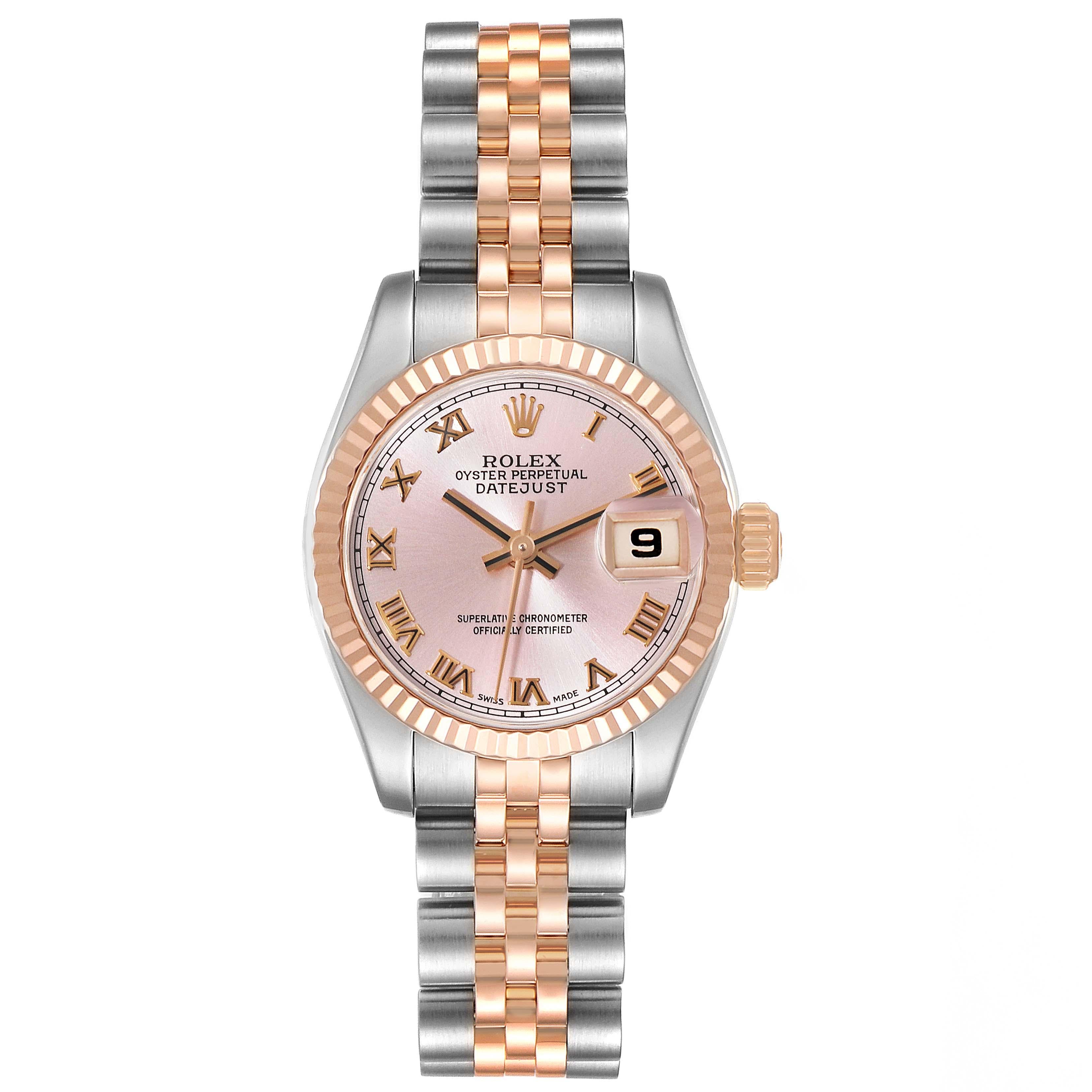 Rolex Datejust Steel Rose Gold Ladies Watch 179171 Box Papers For Sale 5