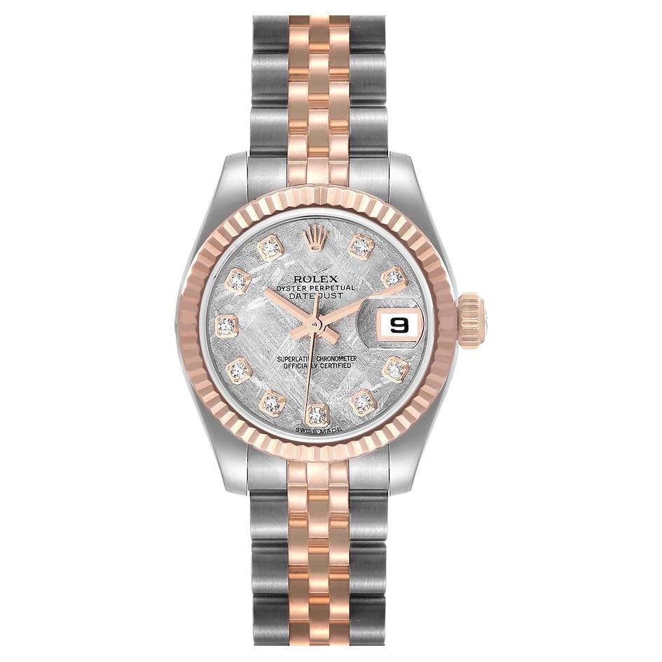 Rolex Rose Gold Day-Date Wristwatch with Diamond Meteorite Dial For ...