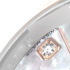Rolex Datejust Damenuhr aus Stahl und Roségold mit Perlmutt-Diamant 279161