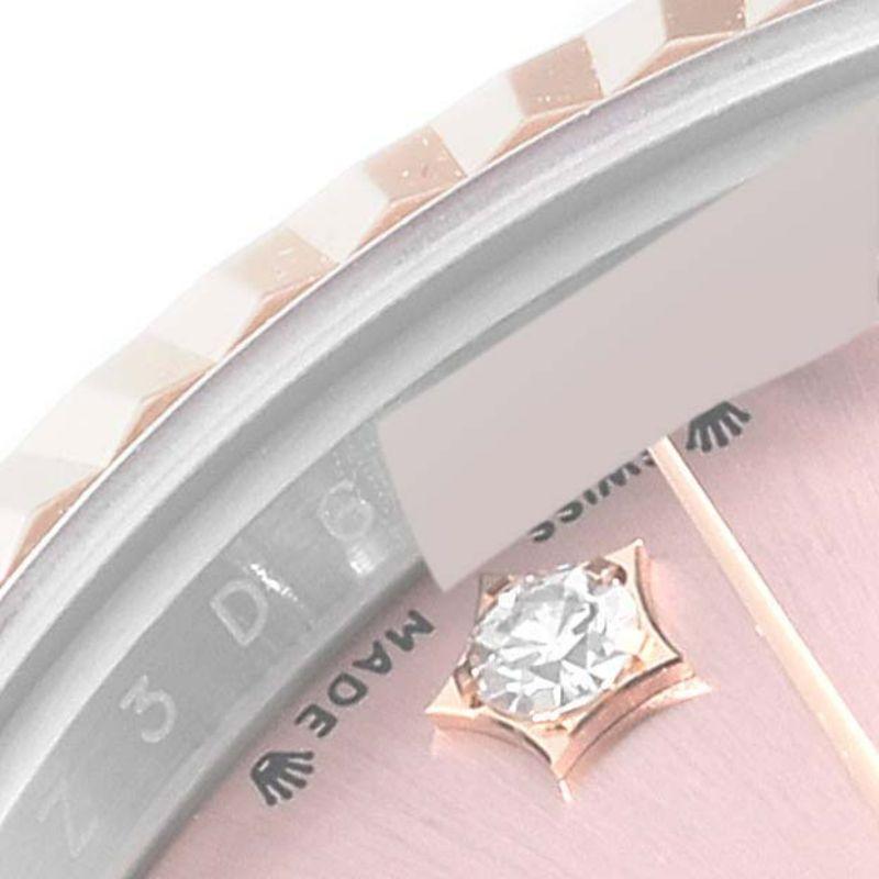 Rolex Datejust Steel Rose Gold Pink Diamond Dial Ladies Watch 279171 Box Card 1