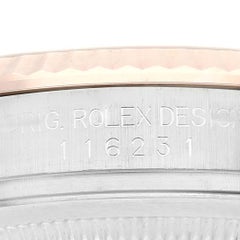 Rolex Datejust Steel Rose Gold Pink Diamond Dial Mens Watch 116231